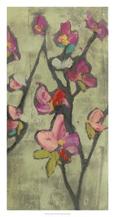 Framed Impasto Flowers III Print