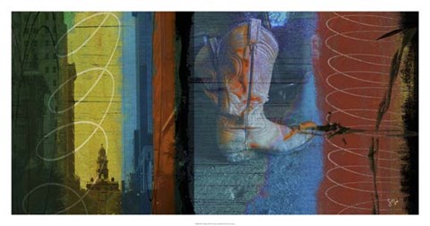 Framed Boot Collage Print