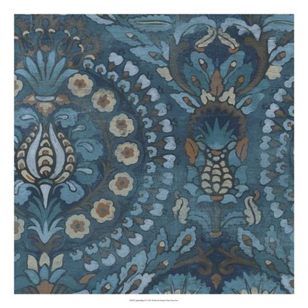 Framed Aged Indigo II Print