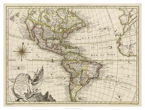 Framed New Map of America, 1769 Print