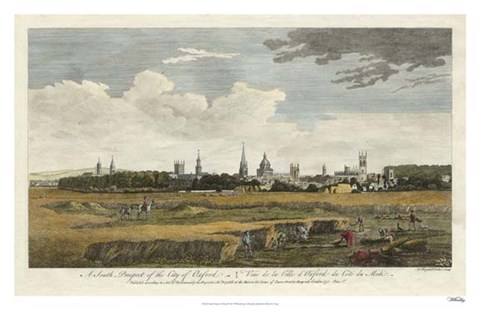Framed South Prospect of Oxford Print