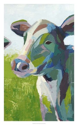 Framed Painterly Cow III Print