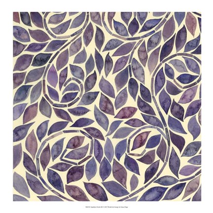 Framed Amethyst Swirls III Print