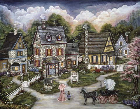 Framed Wishing Well Toy Shoppe Print