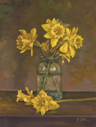 Framed Late Daffs Print