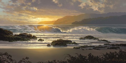 Framed Golden Surge Print