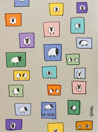 Framed Sheep I Print