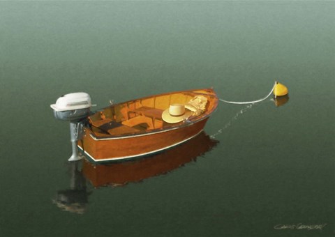 Framed Sunset in the Pier II Print