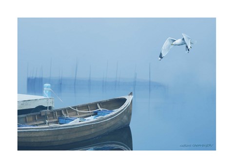 Framed Fog in the Bay Print