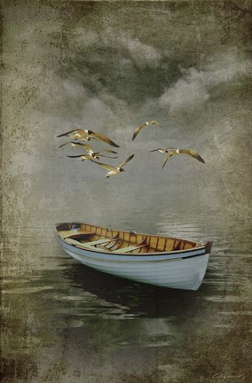 Framed Alone in the Mist Print