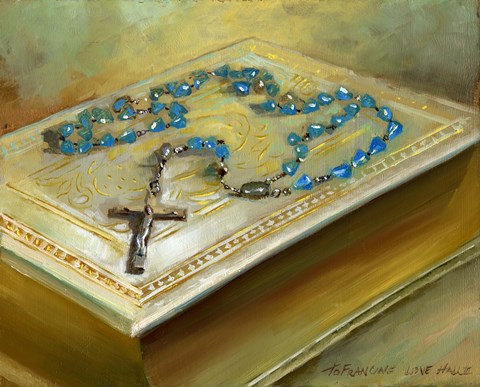 Framed Bible with Cross Print