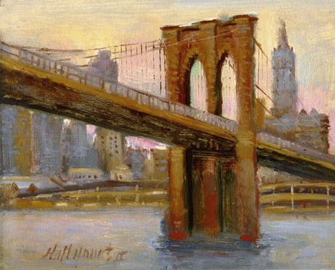Framed Brooklyn Bridge 4 Print