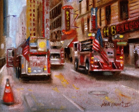 Framed Fire Department New York, 42nd Street NYC Print