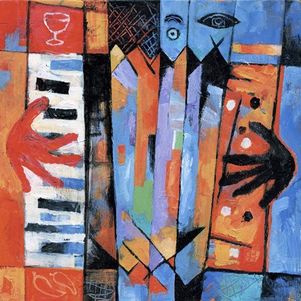 Framed Accordion Player Print