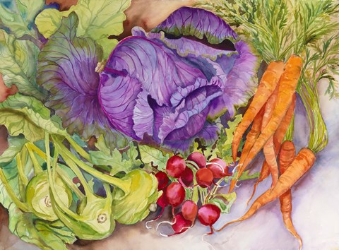 Framed Fall Vegetables Print