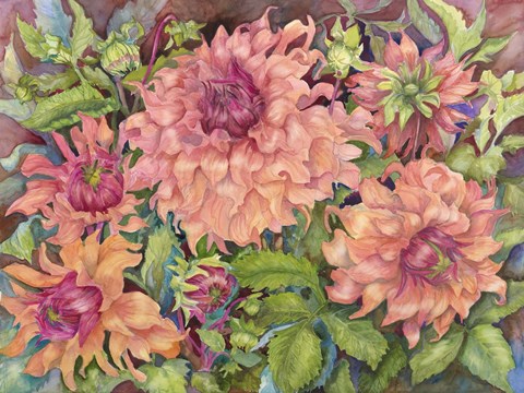 Framed Sahara Glow Dahlia Print