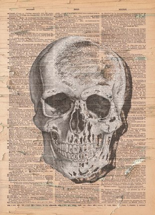 Framed Red Skull Print