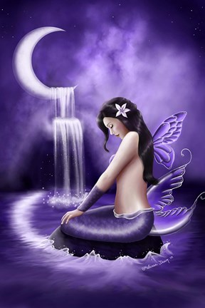 Framed Moonlight Falls Print