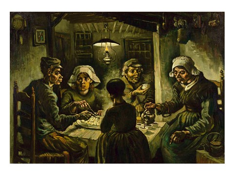 Framed Potato Eaters Print