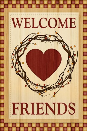 Framed Welcome Friends Print