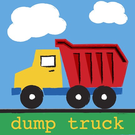 Framed Dump Truck Print