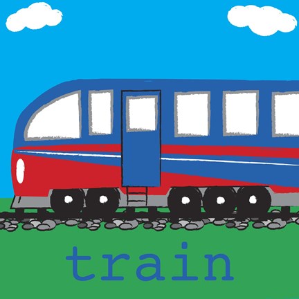 Framed Train - Modern Print