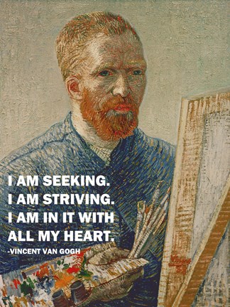 Framed Seeking -Van Gogh Quote Print