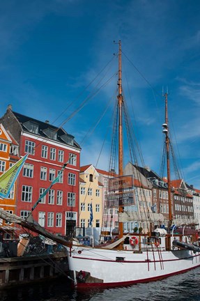 Framed Sailboats, Denmark Print