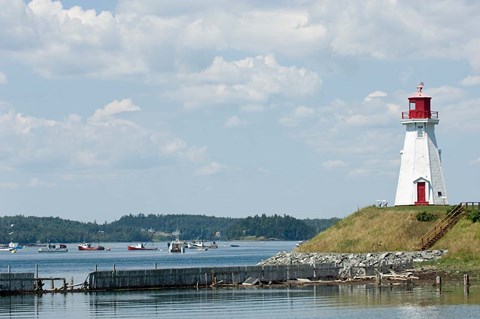 Framed Mulholland Lighthouse, New Brunswick Print