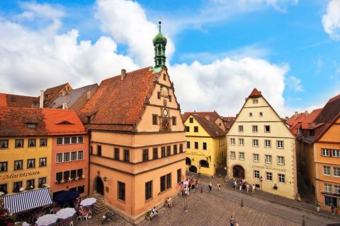 Framed Market Square, Bavaria, Germany Print