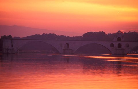 Framed Pont St Benezet, Avignon, France Print