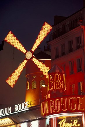 Framed Moulin Rouge, Paris, France Print