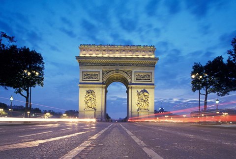 Framed Arc de Triomphe From Champs Elysees, Paris, France Print