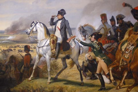 Framed Painting of Napoleon in Hall of Battles Print