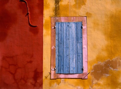 Framed Roussillon Blue Shutters Print