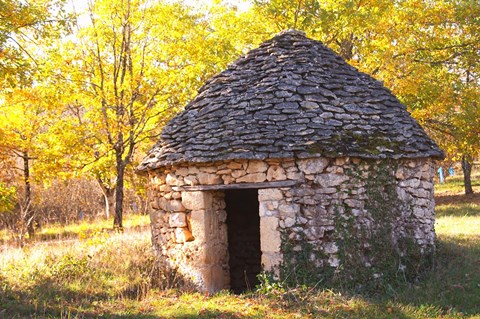 Framed Country Hut of Stone (Borie),  France Print