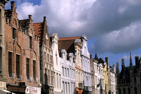 Framed Buildings in Bruges, Belgium Print