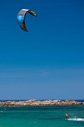 Framed Kite Surfing in France Print