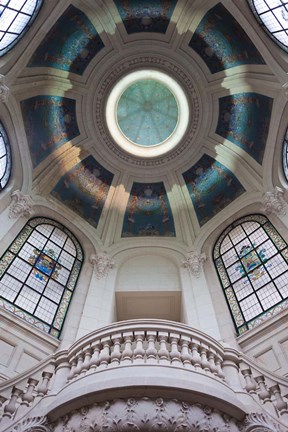 Framed Palais des Beaux-Arts ceiling detail, Lille, French Flanders, France Print