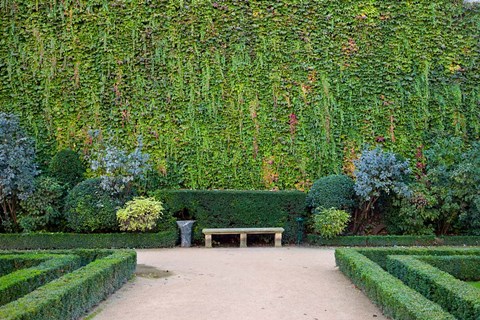 Framed Garden of Hotel de Sully Print