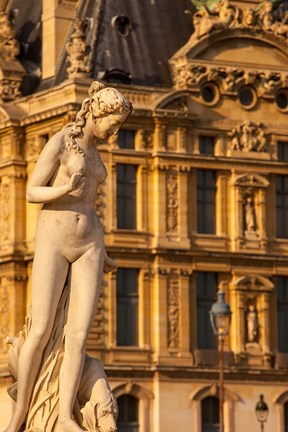 Framed Statue in Jardin des Tuileries, France Print