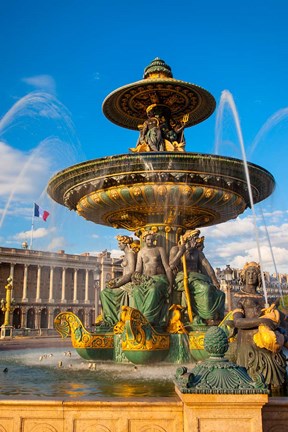 Framed Fountain of River Commerce and Navigation Print