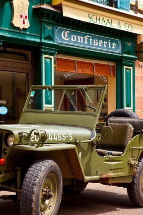 Framed World War II US Army Jeep, Ribeauville, France Print