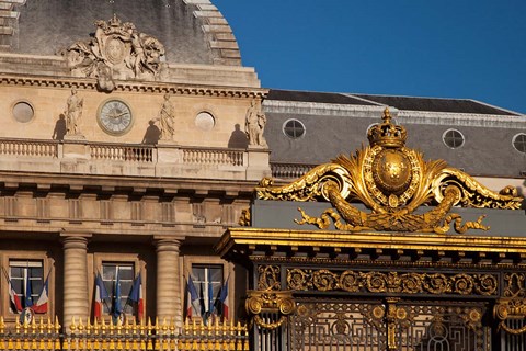 Framed Gate to Palais de Justice, Paris, France Print
