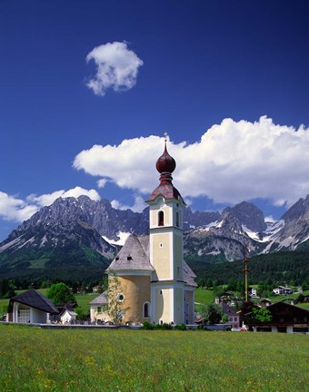 Framed Church at Going, Tyrol, Austria Print