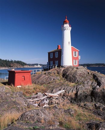 Framed Fisgard Lighthouse, Fort Rodd Print