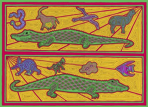 Framed Alligators Print