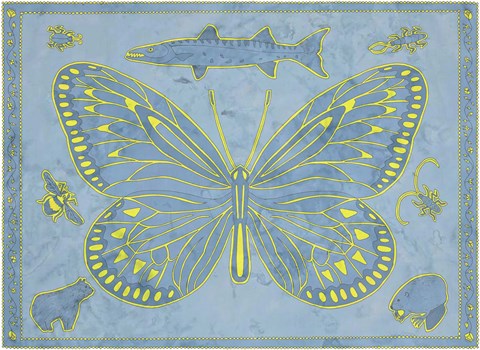 Framed B Butterfly Print