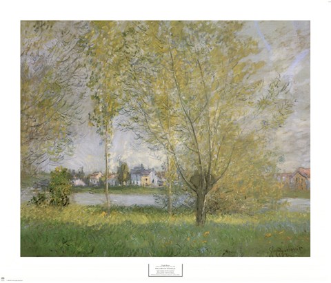 Framed Willows Of Vetheuil Print