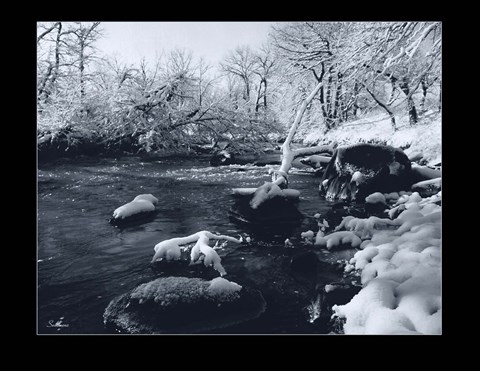 Framed Buffalo River Snow Print